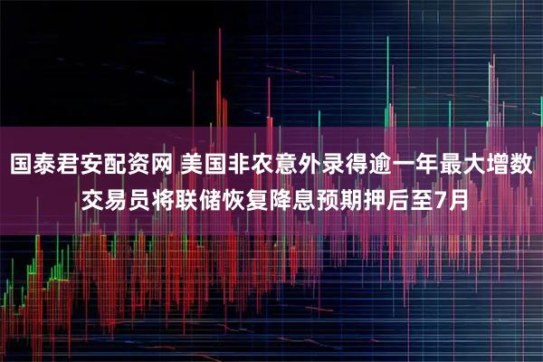 国泰君安配资网 美国非农意外录得逾一年最大增数 交易员将联储恢复降息预期押后至7月